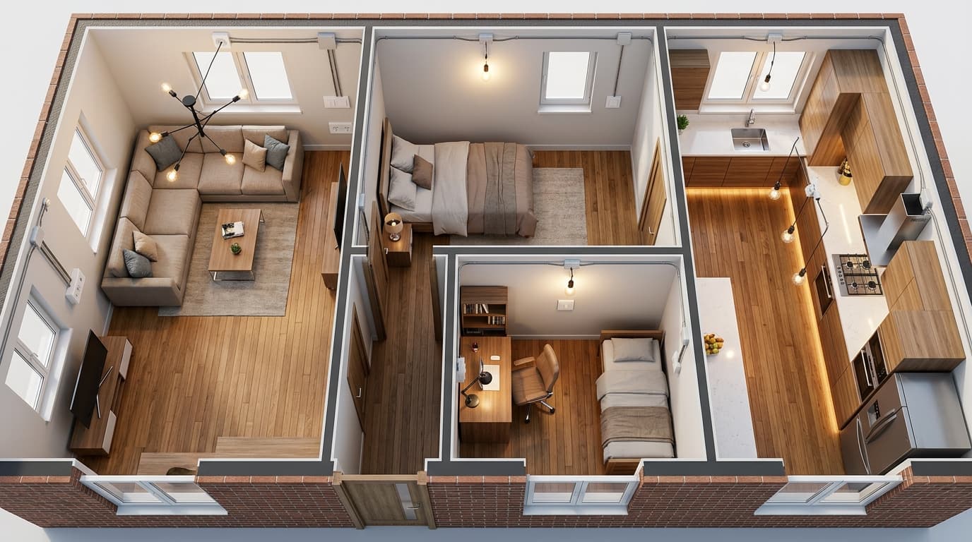 Electricidad Residencial · Casa 4 Ambientes, Tablero y Bomba