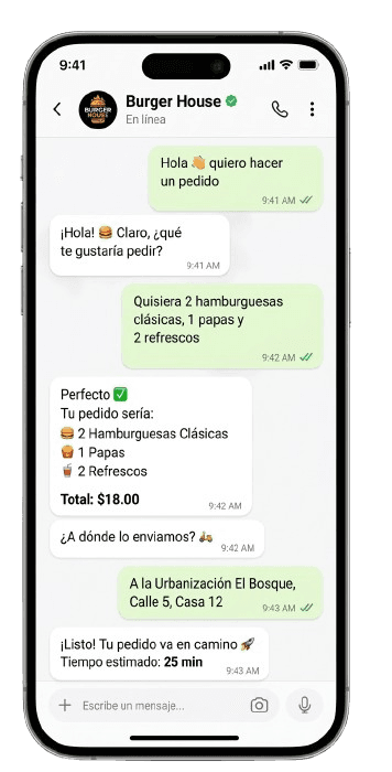 MagaTech — pedidos por chat en la app